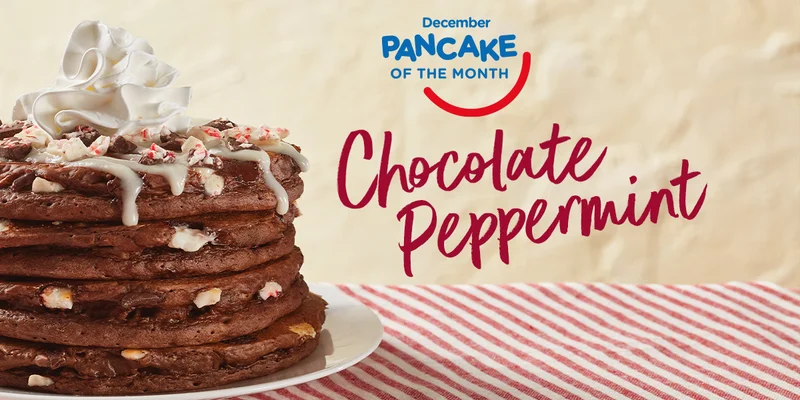 DECEMBER PANCAKE OF THE MONTH: CHOCOLATE PEPPERMINT