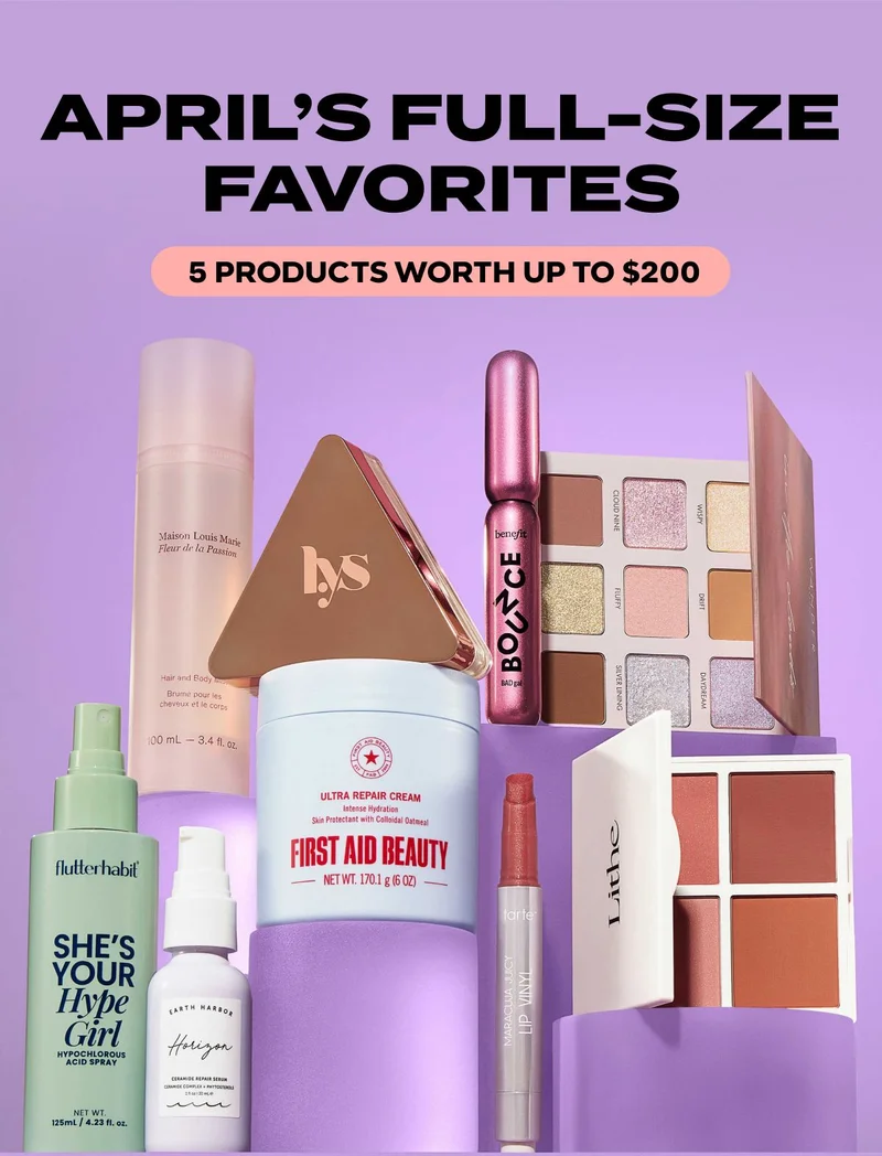 APRIL’S FULL-SIZE FAVORITES - 5 PRODUCTS WORTH UP TO $200