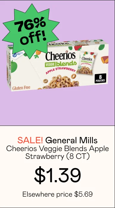 Cheerios Veggie Blends Apple Strawberry (8 CT)