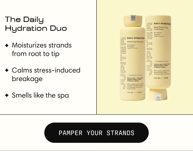 The Daily Hydration Duo | Moisturizes strands from root to tip |  Calms stress-induced breakage |  Smells like the spa | Pamper Your Strands