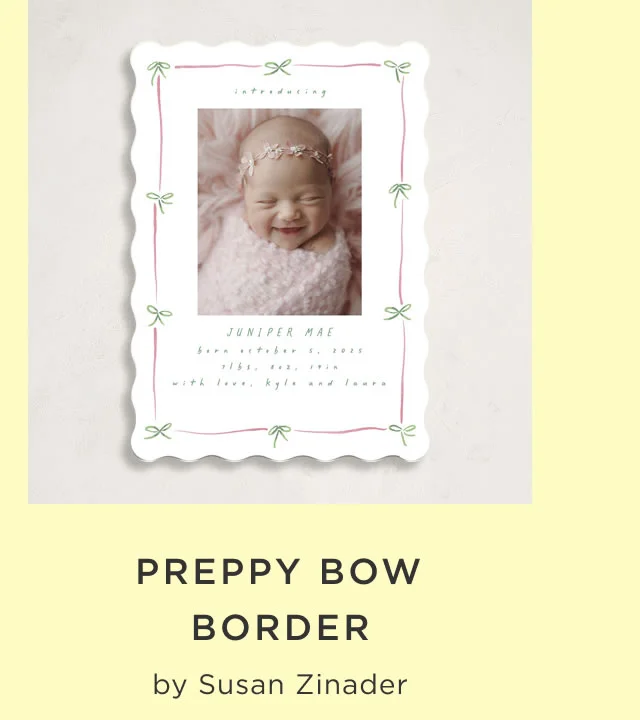Preppy Bow Border