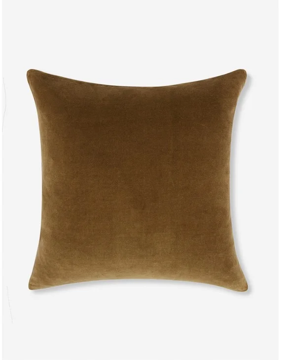 Charlotte Velvet Pillow - Toast / Square