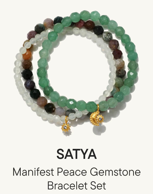 Manifest Peace Gemstone Bracelet Set