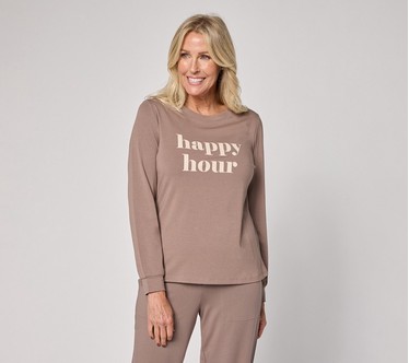 AnyBody Cozy Knit Message Top