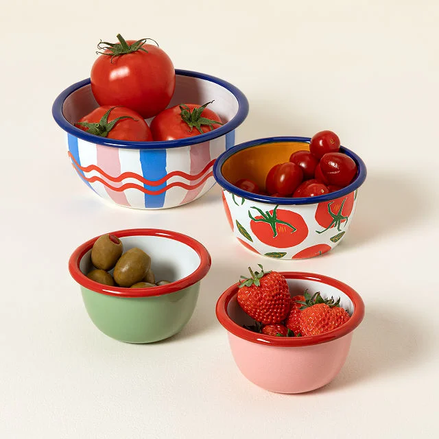 Enamel Picnic Snack Bowl