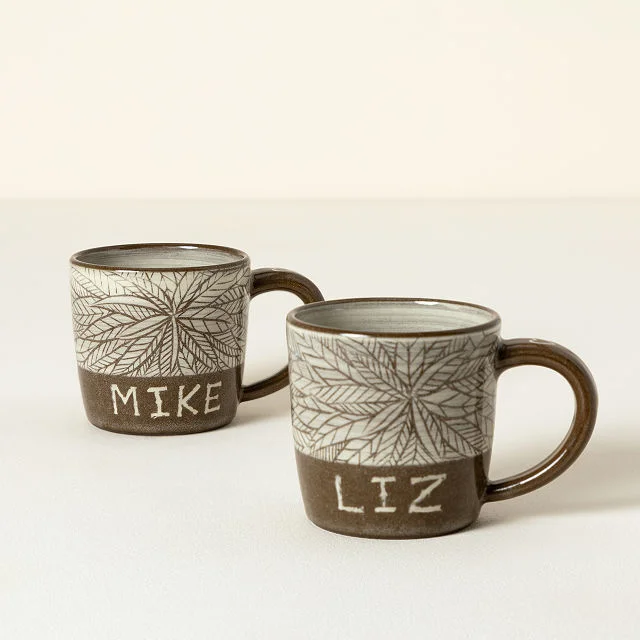 We Grow Together Custom Couple's Mugs