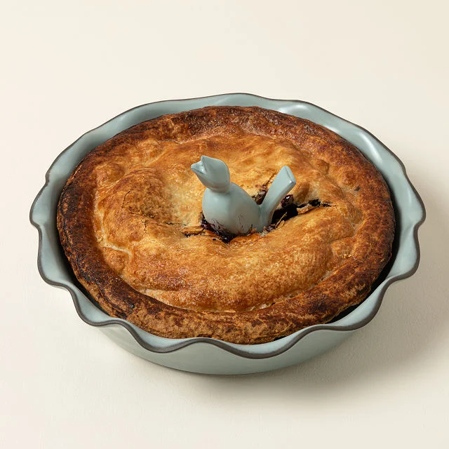 Stoneware Pie Dish & Pie Bird
