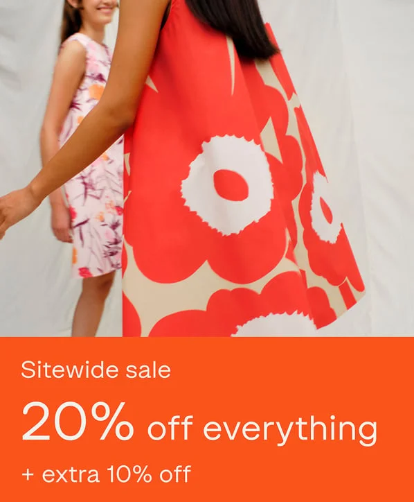 Sitewide sale:  20% off everything, plus an extra 10% off