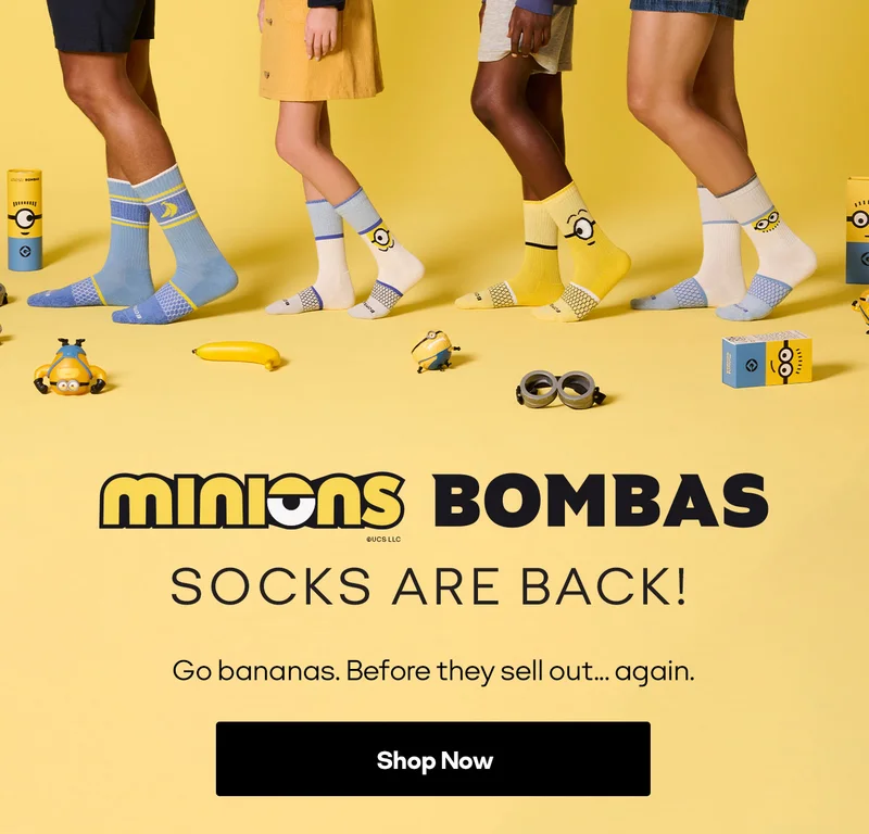 MINIONS BOMBAS SOCKS ARE BACK! | Go bananas. Before they sell out... again. | Shop Now