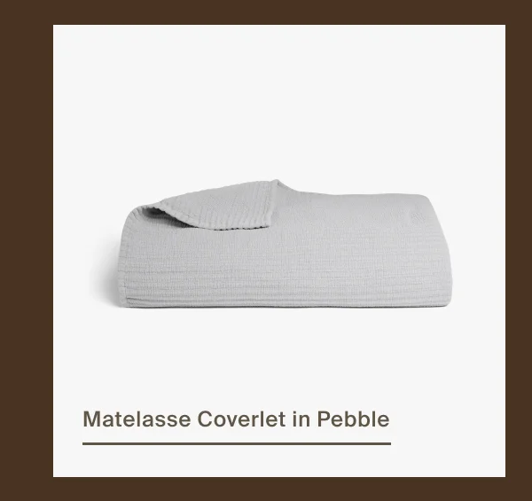 Matelasse Coverlet in Pebble