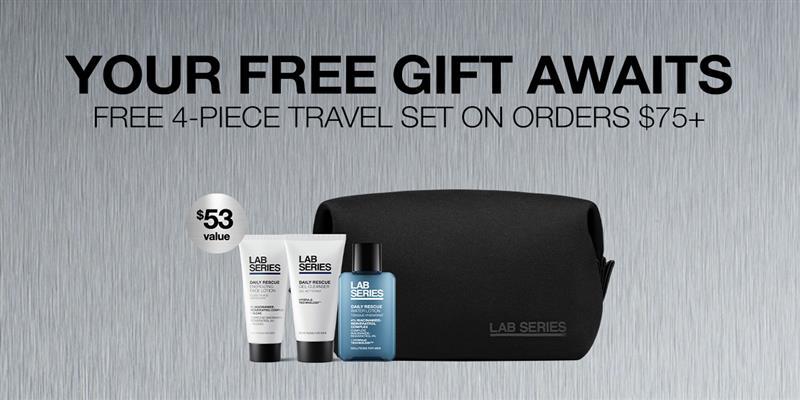 Your free gift awaits | FREE 4-PIECE TRAVEL SET ON ORDERS $75+ | $53 Value