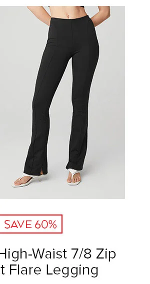 HIGH-WAIST 7/8 ZIP IT FLARE LEGGING