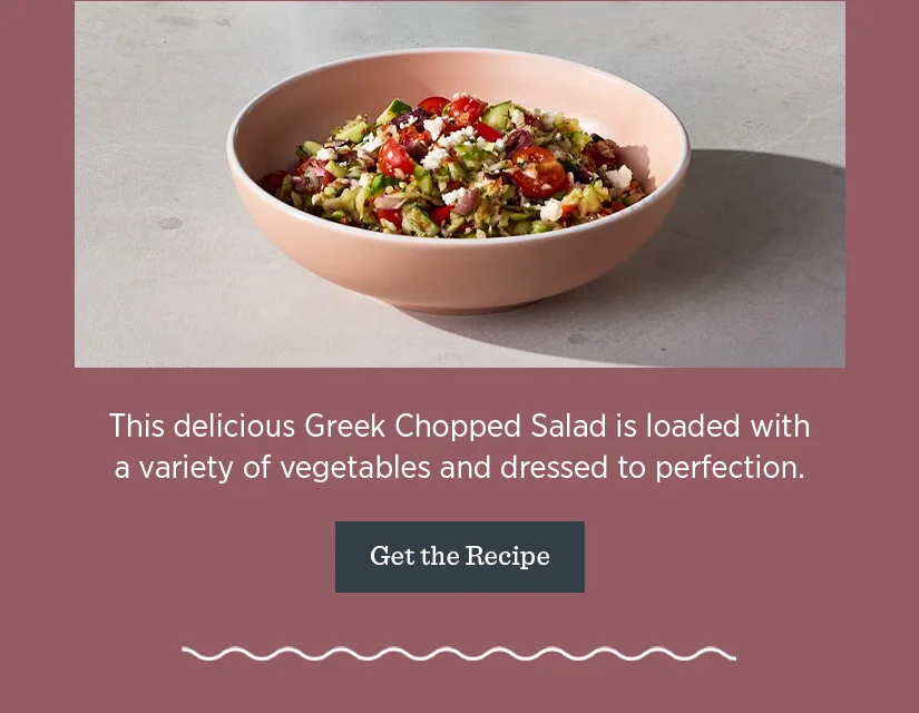 This delicious Greek Chopped Salad is loaded with a variety of vegetables and dressed to perfection.