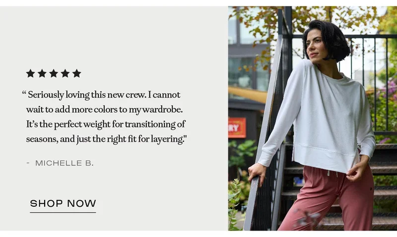 It's the perfect weight for transitioning of seasons, and just the right fit for layering.'' - Shop Studiolite Crewneck