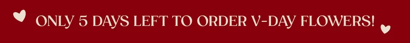 ONLY 5 DAYS LEFT TO ORDER V-DAY FLOWERS!