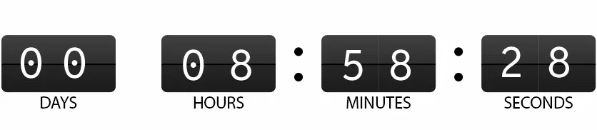 DAYS | HOURS | MINUTES | SECONDS