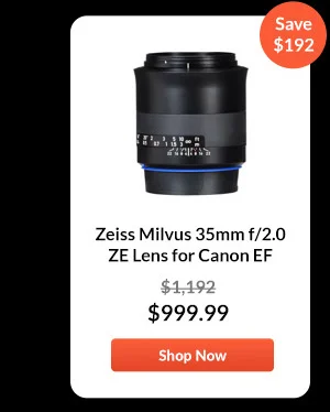 Zeiss Milvus 35mm f/2.0 ZE Lens for Canon EF