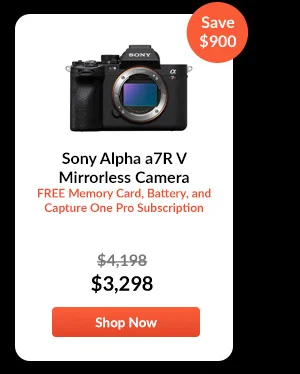 Sony Alpha a7R V Mirrorless Camera  FREE Memory Card, Battery, and Capture One Pro Subscription