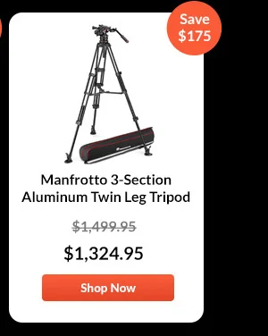 Manfrotto 3-Section Aluminum Twin Leg Tripod