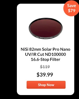 NiSi 82mm Solar Pro Nano UV/IR Cut ND100000 16.6-Stop Filter