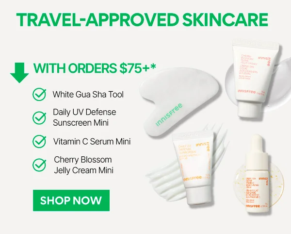 FREE TRAVEL SKINCARE ROUTINE WITH ORDERS $75+ AND $100+