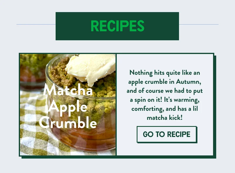 Matcha Apple crumble