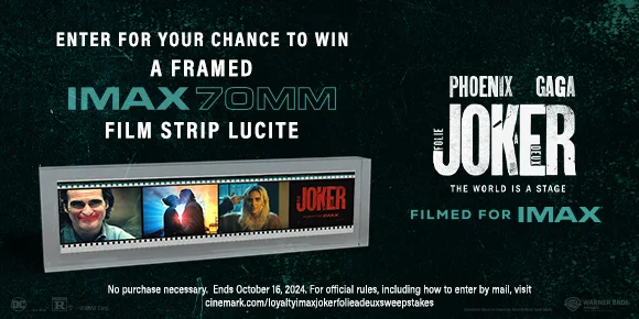 Joker: Folie à Deux | ENTER FOR A CHANCE TO WIN A FRAMED IMAX 70MM FILM STRIP LUCITE