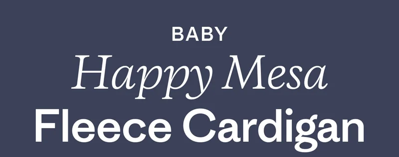 Baby Happy Mesa Fleece Cardigan