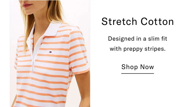 Stretch Cotton Designed in a slim fit with preppy stripes. Shop Now