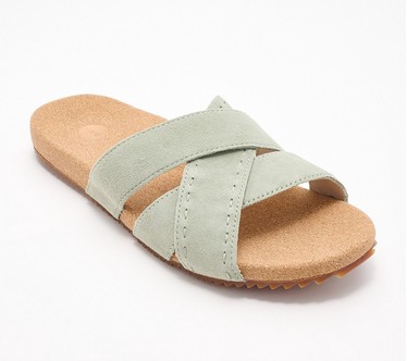 Revitalign Strappy Suede Slide Sandals - Eden