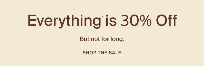 Save 30% on everything else