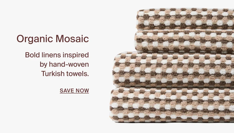 Save on Organic Mosaic Towels