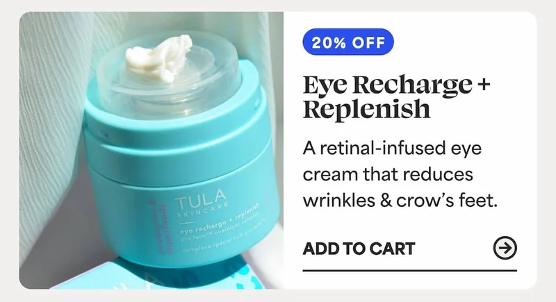 (20% OFF) Eye Recharge + Replenish A retinal-infused eye cream that reduces wrinkles & crow’s feet.  -- ADD TO CART