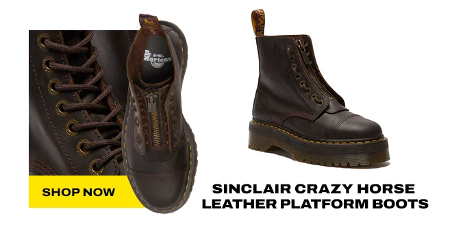 Sinclair Crazy Horse leather platform boots