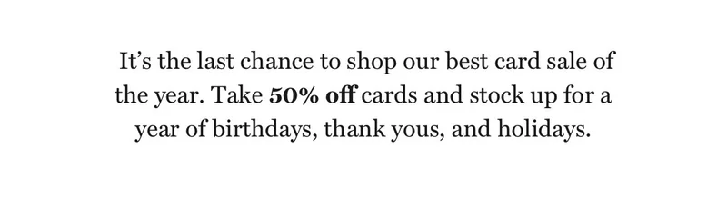 Shop Card Sale