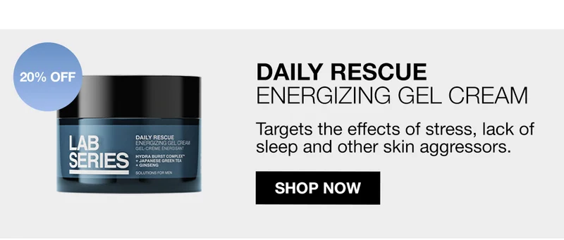20% OFF | DAILY RESCUE ENERGIZING GEL CREAM | TARGETS THE EFFECTS OF STRESS, LACK OF SLEEP AND OTHER SKIN AGGRESSORS. | SHOP NOW