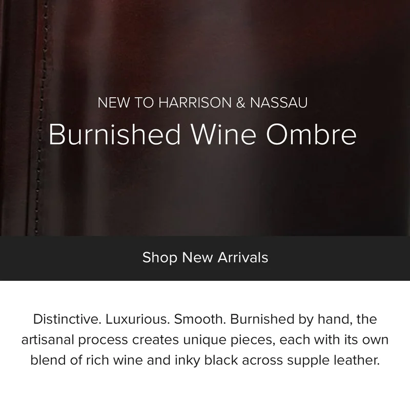 NEW TO HARRISON & NASSAU: Burnished Wine Ombre
