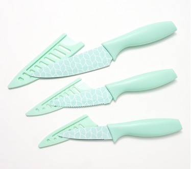 Temp-tations Set of (3) 6", 4", 3.5" Fruit Knives