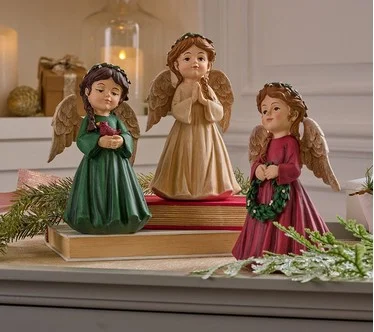 Set of 3 Girl Angel Figurines by Valerie