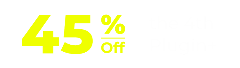 45% off the 4th plugin & beyond