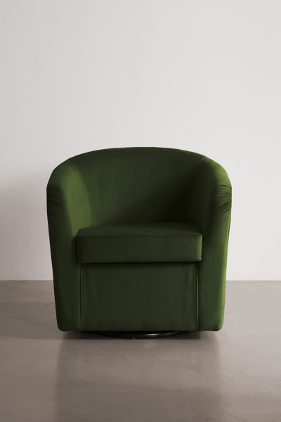 Kennedy Upholstered Velvet Swivel Chair
