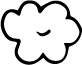 A line drawing of a cloud