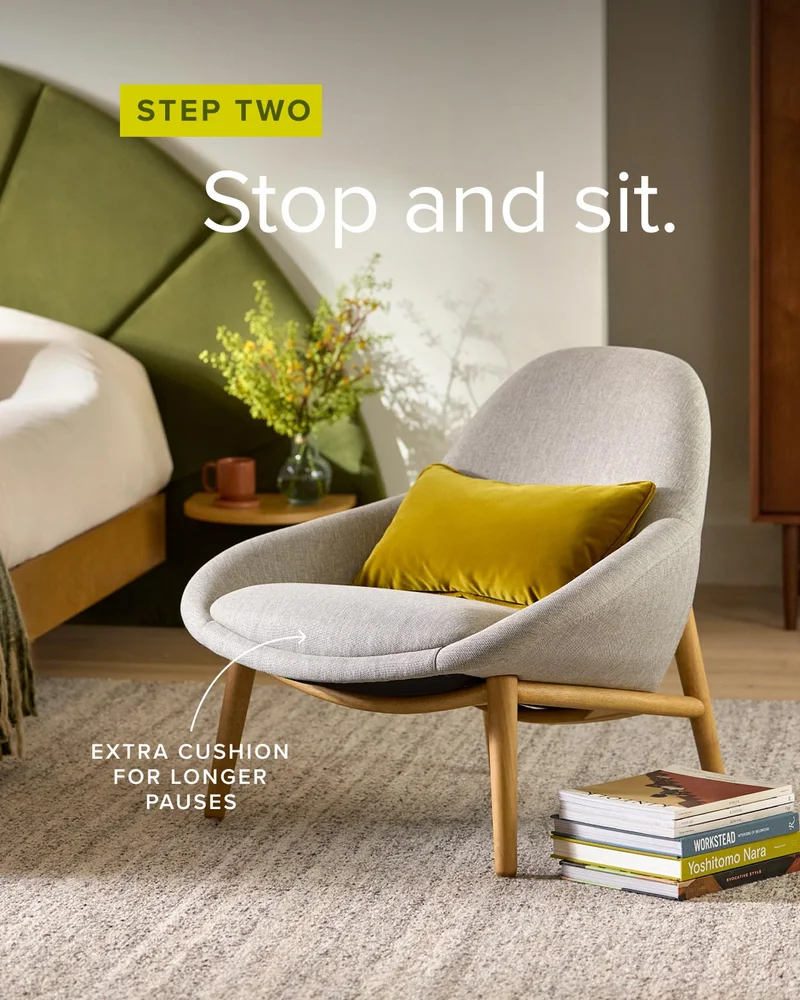 Stop and sit.