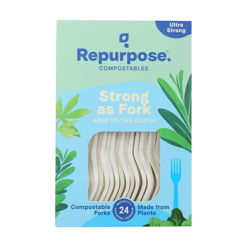 Compostable Cutlery, Forks, 24 Ct