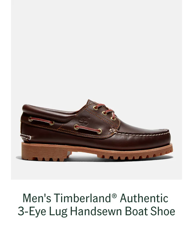 Men's Timberland Authentic 3-Eye Lug Handsewn Boat Shoe