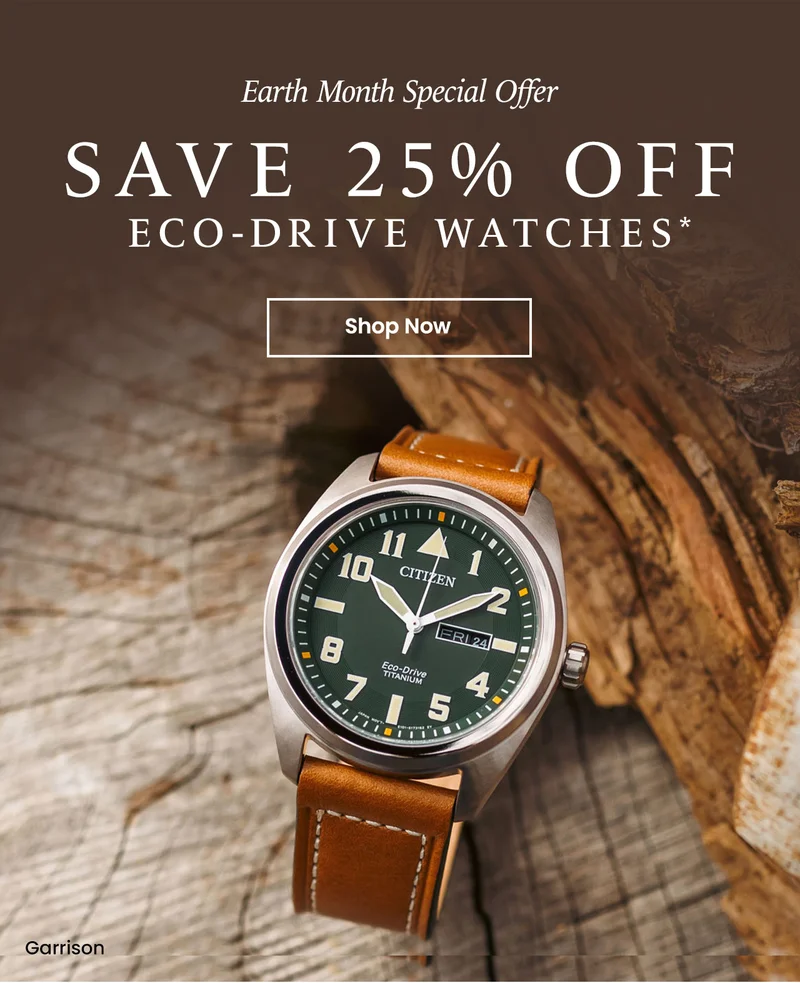 Earth Month Special Offer: Save 25% Off Eco-Drive Watches*