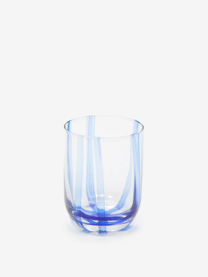 Image of Normann Copenhagen Stripe Glass 39cl - Blue Stripes