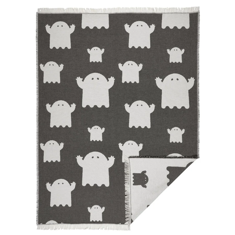 Throw blanket with ghosts