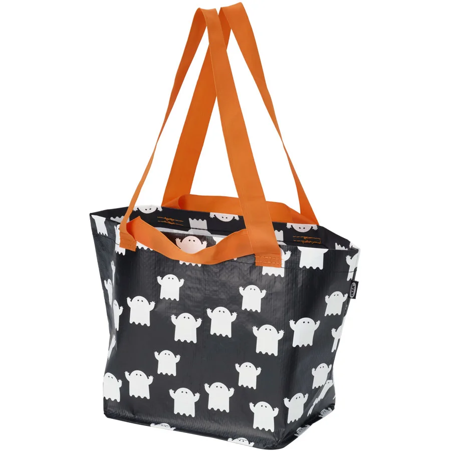 tote bag with ghost pattern