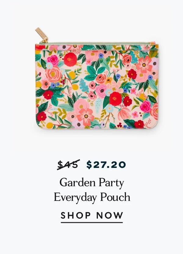 20% Off Garden Party Everyday Pouch